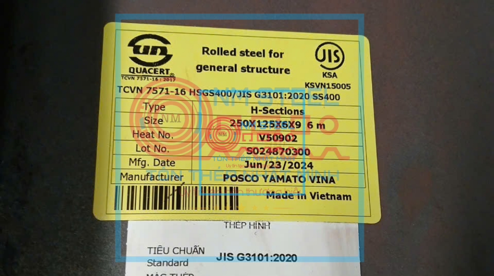 Thép hình Posco I250x125x6x9 6M 12M Bình Dương