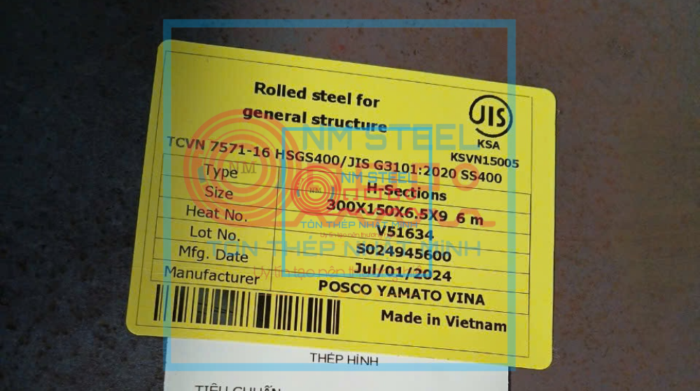 Thép Hình Posco I300x150x6.5x9 6M 12M Bình Dương