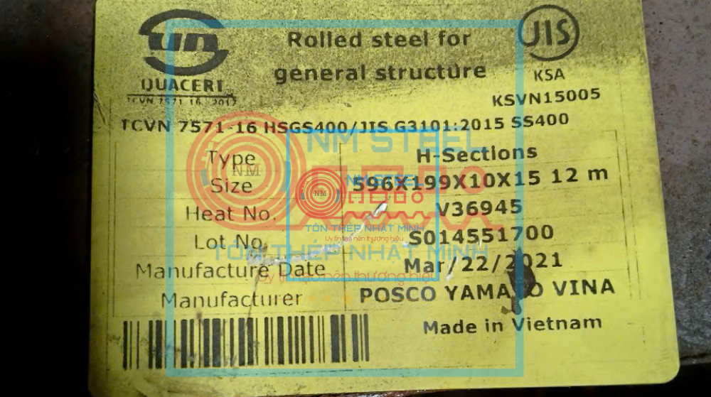 Thép Hình Posco I596x199x10x15 Tây Ninh