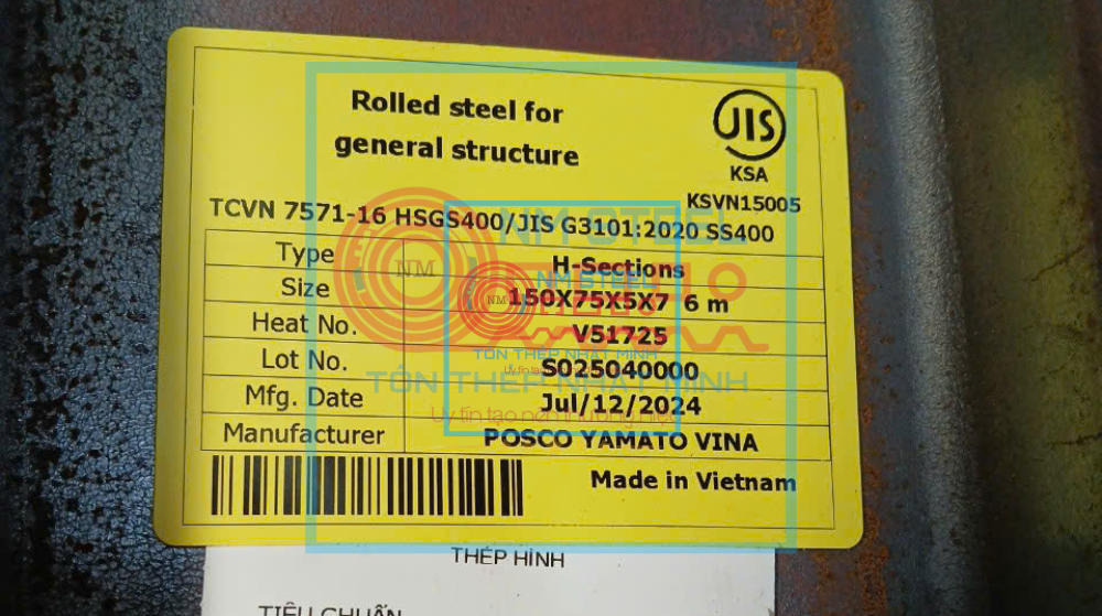 Kho Thép Hình Posco I150x75x5x7 6M 12M Đồng Nai - Hàng Có Sẵn, Giao Ngay