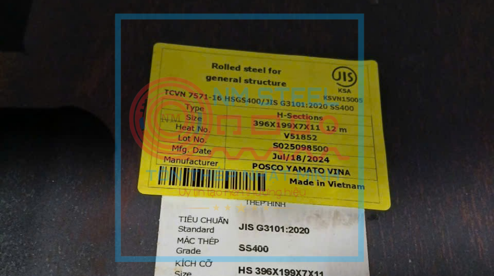 Thép Hình Posco I396x199x7x11 6M 12M Vũng Tàu