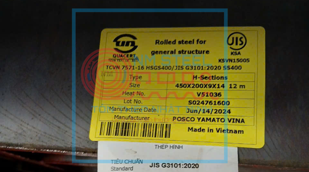 Thép Hình Posco I450x200x9x14 6M 12M Vũng Tàu