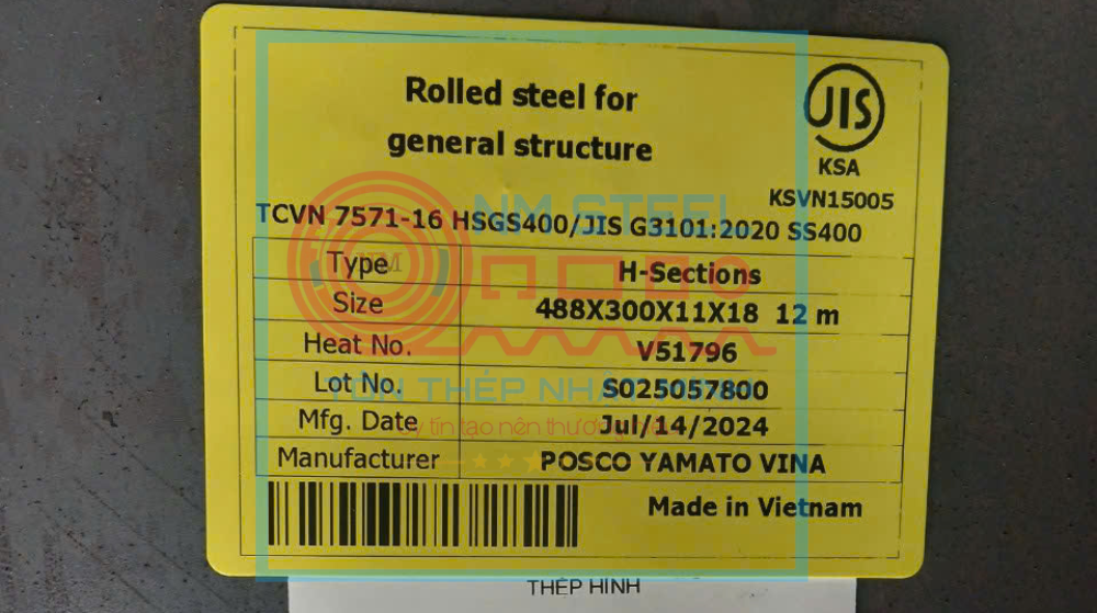 Thép Hình Posco I488x300x11x18 6M 12M Vũng Tàu