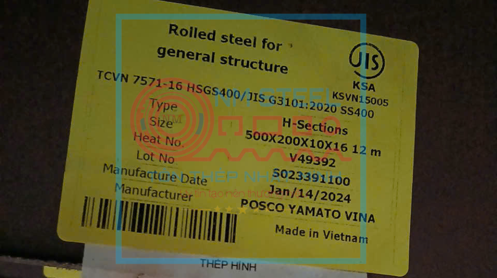 Thép Hình Posco I500x200x10x16 6M 12M Vũng Tàu