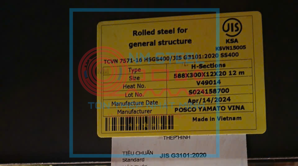 Thép Hình Posco I588x300x12x20 6M 12M Bình Dương