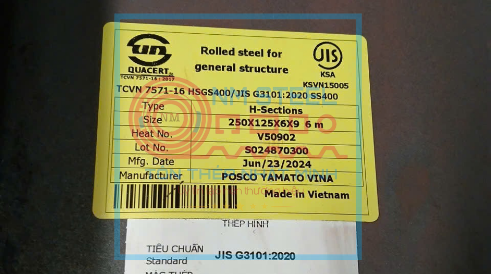 Thép Hình Posco I250x125x6x9 6M 12M Vĩnh Long