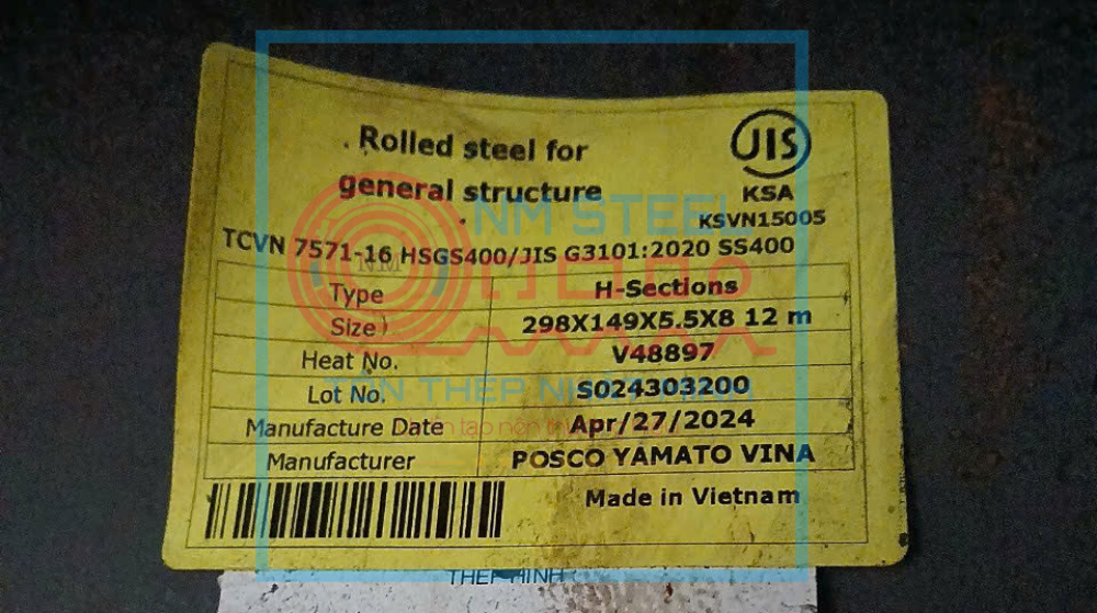 Thép Hình Posco I298x149x5.5x8 6M 12M Vĩnh Long