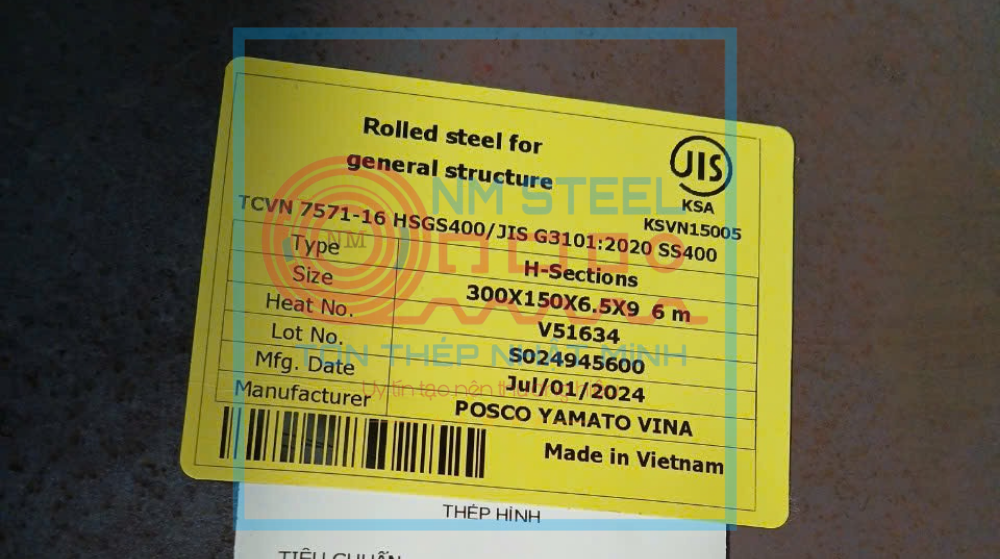 Thép Hình Posco I300x150x6.5x9 6M 12M Vĩnh Long