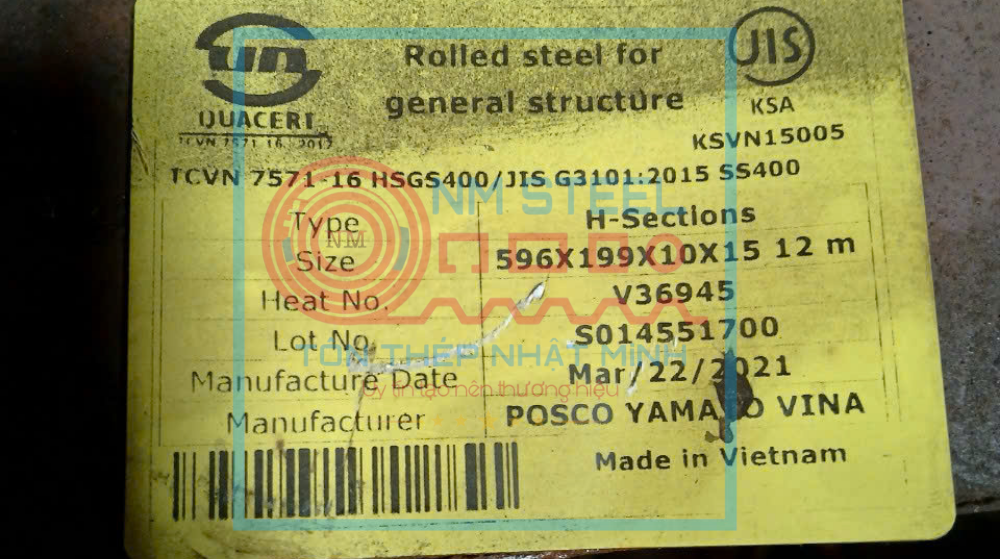 Thép Hình Posco I596x199x10x15 6M 12M Bình Phước