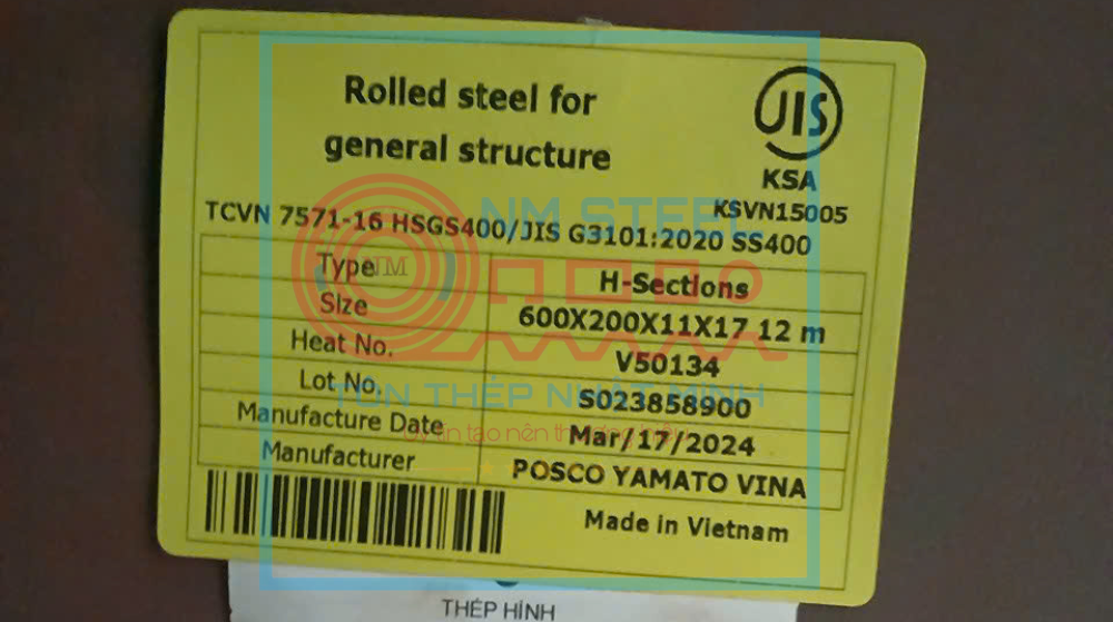 Thép Hình Posco I600x200x11x17 6M 12M Cần Thơ