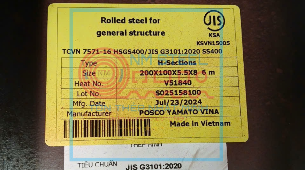thép hình Posco I200x100x5.5x8 6M 12M Cà Mau