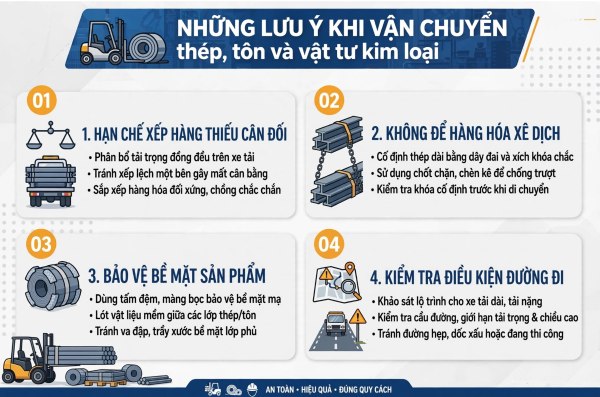 lưu ý khi vận chuyển hàng hoá cồng kềnh